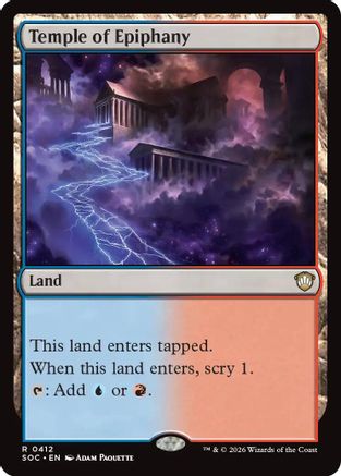 Image of Temple of Epiphany (SOC-412) - Commander: Secrets of Strixhaven