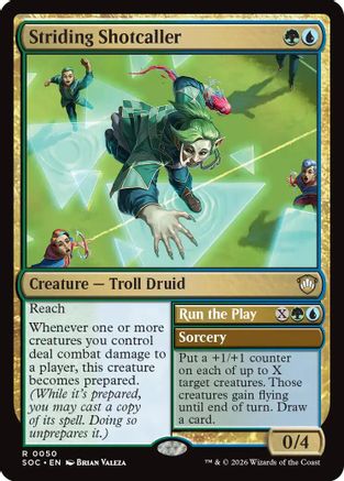Image of Striding Shotcaller (SOC-050) - Commander: Secrets of Strixhaven