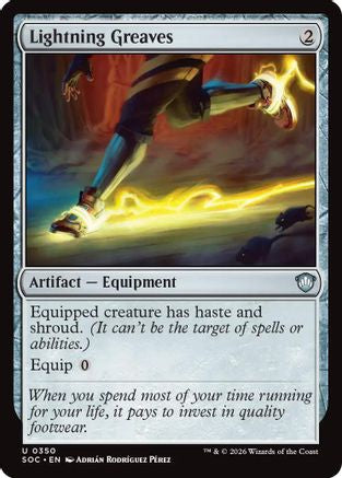 Image of Lightning Greaves (SOC-350) - Commander: Secrets of Strixhaven