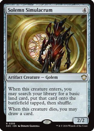Image of Solemn Simulacrum (SOC-355) - Commander: Secrets of Strixhaven