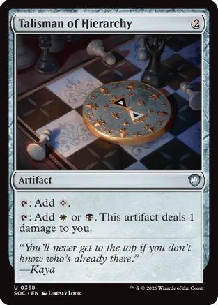 Image of Talisman of Hierarchy (SOC-358) - Commander: Secrets of Strixhaven