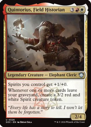 Image of Quintorius, Field Historian (SOC-326) - Commander: Secrets of Strixhaven