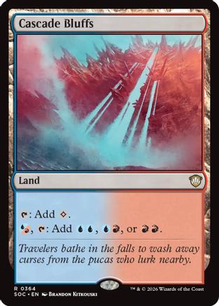 Image of Cascade Bluffs (SOC-364) - Commander: Secrets of Strixhaven