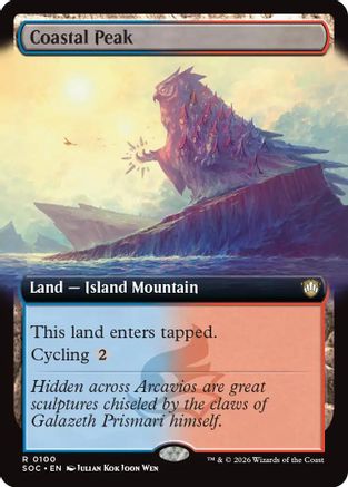 Image of Coastal Peak (Extended Art) (SOC-100) - Commander: Secrets of Strixhaven
