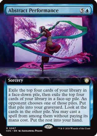 Image of Abstract Performance (Extended Art) (SOC-067) - Commander: Secrets of Strixhaven