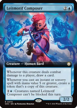 Image of Leitmotif Composer (Extended Art) (SOC-070) - Commander: Secrets of Strixhaven