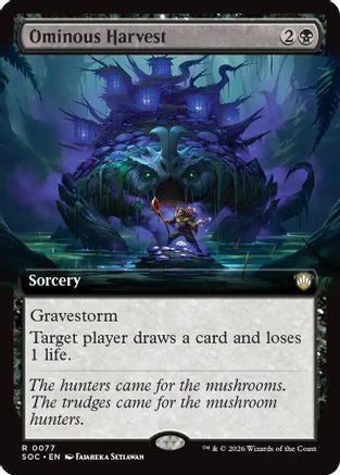 Image of Ominous Harvest (Extended Art) (SOC-077) - Commander: Secrets of Strixhaven