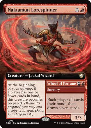 Image of Naktamun Lorespinner (Extended Art) (SOC-081) - Commander: Secrets of Strixhaven