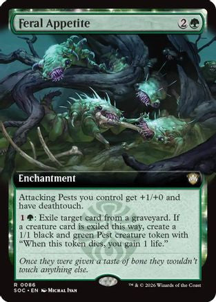 Image of Feral Appetite (Extended Art) (SOC-086) - Commander: Secrets of Strixhaven