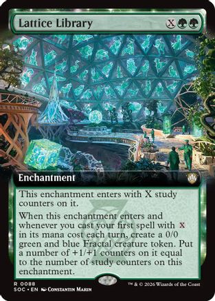 Image of Lattice Library (Extended Art) (SOC-088) - Commander: Secrets of Strixhaven