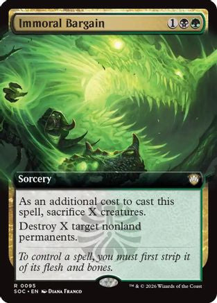 Image of Immoral Bargain (Extended Art) (SOC-095) - Commander: Secrets of Strixhaven