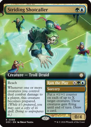 Image of Striding Shotcaller (Extended Art) (SOC-098) - Commander: Secrets of Strixhaven