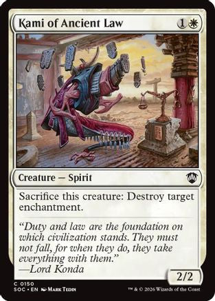 Image of Kami of Ancient Law (SOC-150) - Commander: Secrets of Strixhaven