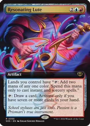 Image of Resonating Lute (Extended Art) (SOS-355) - Secrets of Strixhaven Foil
