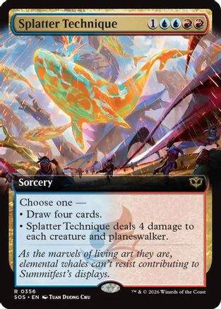 Image of Splatter Technique (Extended Art) (SOS-356) - Secrets of Strixhaven Foil