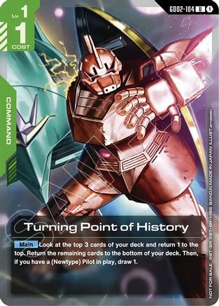 Image of Turning Point of History (Store Tournament Participant Pack 04) (GD02-104) - Gundam Promotional Cards Holofoil