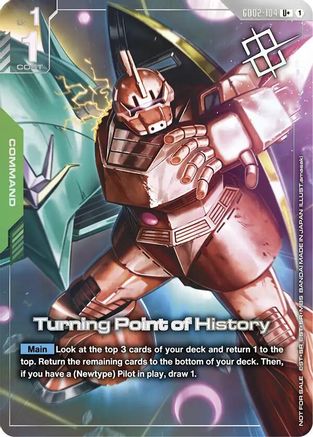 Image of Turning Point of History (Store Tournament Winner Pack 04) (GD02-104) - Gundam Promotional Cards Holofoil