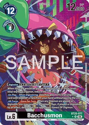Image of Bacchusmon (Alternate Art) (BT25-077) - Dual Revolution Foil