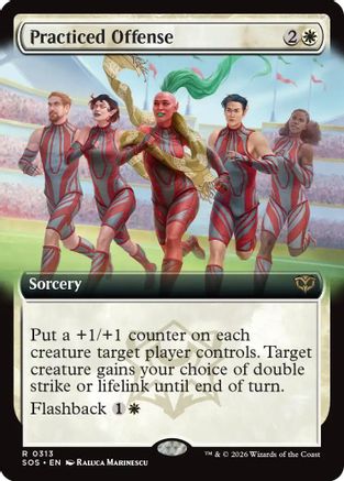 Image of Practiced Offense (Extended Art) (SOS-313) - Secrets of Strixhaven Foil
