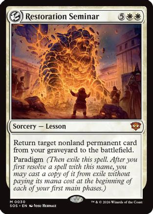 Image of Restoration Seminar (SOS-030) - Secrets of Strixhaven Foil