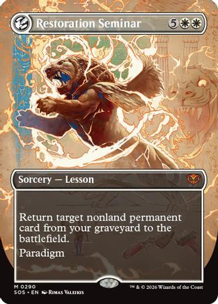Image of Restoration Seminar (Borderless) (SOS-290) - Secrets of Strixhaven Foil