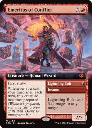 Image of Emeritus of Conflict (Extended Art) (SOS-332) - Secrets of Strixhaven Foil