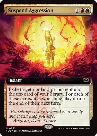 Image of Suspend Aggression (Extended Art) (SOS-357) - Secrets of Strixhaven