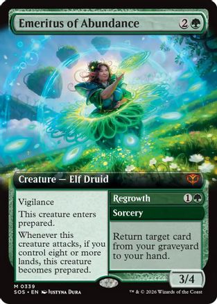 Image of Emeritus of Abundance (Extended Art) (SOS-339) - Secrets of Strixhaven