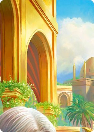 Image of Riches of Tropal-Dhani Art Card (Top Left) - Compendium of Rathe - Antiquity Pack Rainbow Foil