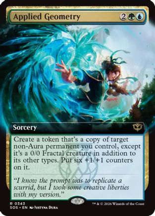 Image of Applied Geometry (Extended Art) (SOS-343) - Secrets of Strixhaven Foil