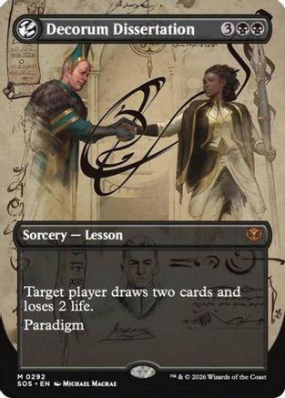 Image of Decorum Dissertation (Borderless) (SOS-292) - Secrets of Strixhaven Foil