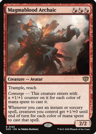 Image of Magmablood Archaic (SOS-123) - Secrets of Strixhaven Foil