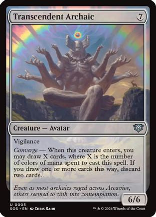 Image of Transcendent Archaic (SOS-005) - Secrets of Strixhaven Foil