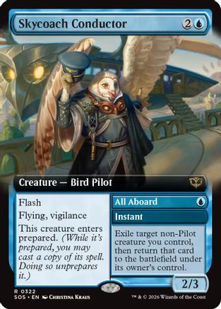 Image of Skycoach Conductor (Extended Art) (SOS-322) - Secrets of Strixhaven