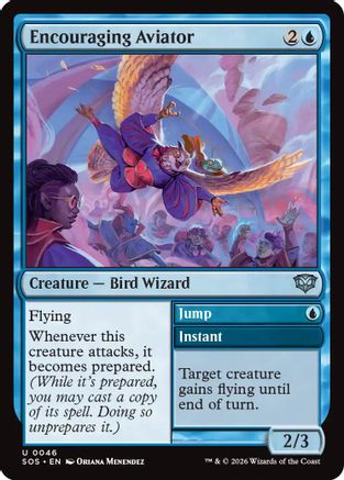 Image of Encouraging Aviator (SOS-046) - Secrets of Strixhaven