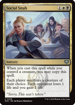 Image of Social Snub (SOS-228) - Secrets of Strixhaven Foil