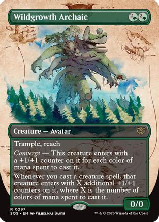 Image of Wildgrowth Archaic (Borderless) (SOS-297) - Secrets of Strixhaven