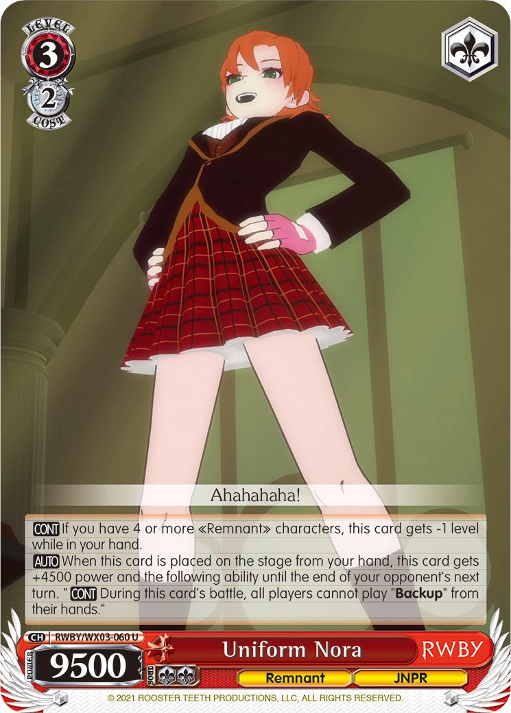 Image of Uniform Nora (RWBY/WX03-060 U) [RWBY]