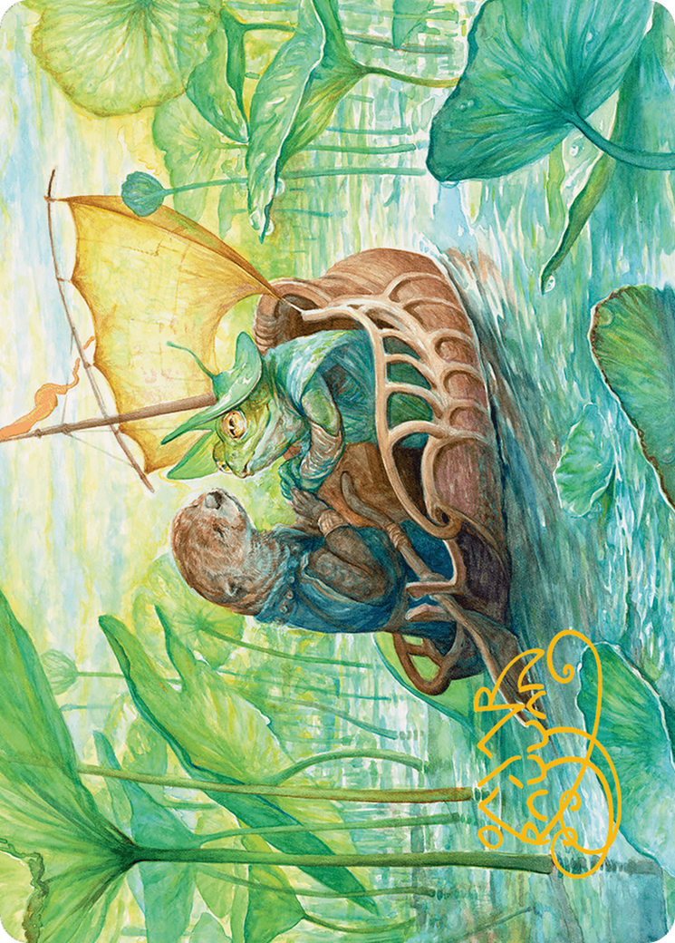 Image of Run Away Together Art Card (Gold-Stamped Signature) [Bloomburrow Art Series]