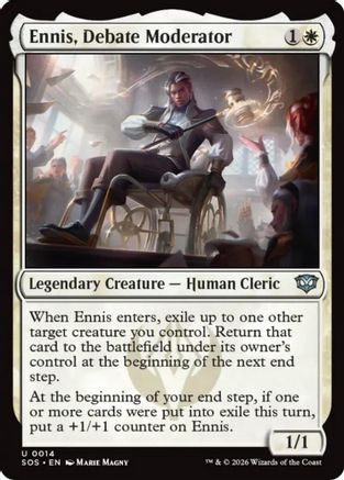 Image of Ennis, Debate Moderator (SOS-014) - Secrets of Strixhaven Foil