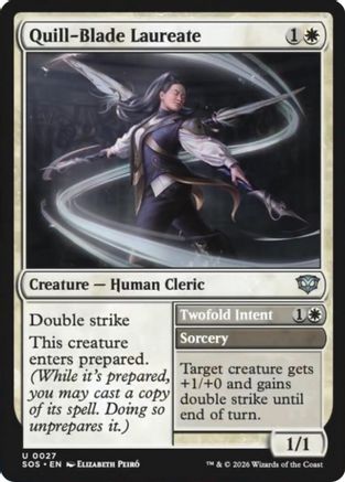 Image of Quill-Blade Laureate (SOS-027) - Secrets of Strixhaven Foil
