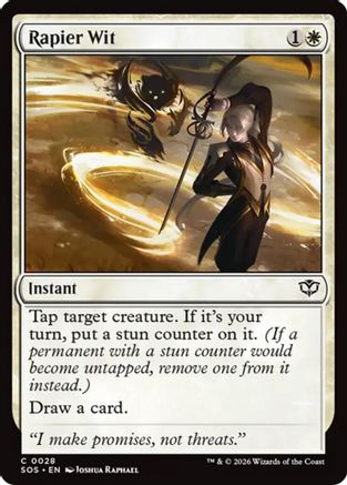 Image of Rapier Wit (SOS-028) - Secrets of Strixhaven Foil