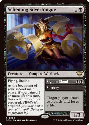 Image of Scheming Silvertongue (SOS-099) - Secrets of Strixhaven
