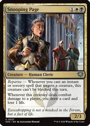 Image of Snooping Page (SOS-227) - Secrets of Strixhaven