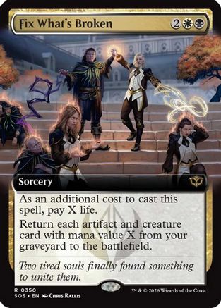Image of Fix What's Broken (Extended Art) (SOS-350) - Secrets of Strixhaven Foil