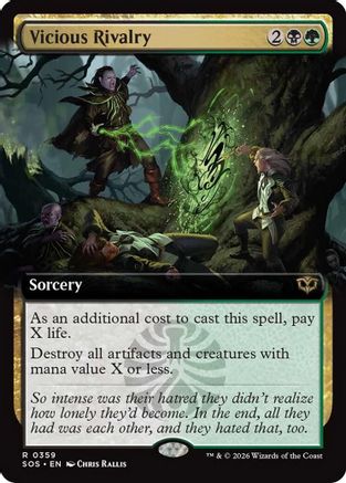 Image of Vicious Rivalry (Extended Art) (SOS-359) - Secrets of Strixhaven Foil