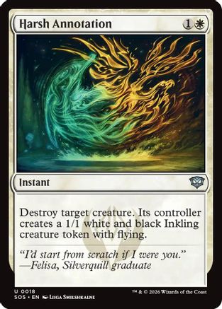 Image of Harsh Annotation (SOS-018) - Secrets of Strixhaven
