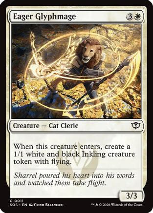 Image of Eager Glyphmage (SOS-011) - Secrets of Strixhaven Foil