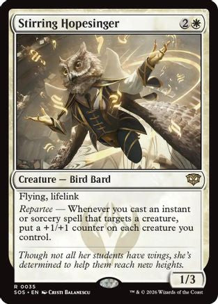 Image of Stirring Hopesinger (SOS-035) - Secrets of Strixhaven Foil