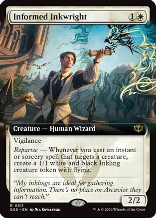 Image of Informed Inkwright (Extended Art) (SOS-311) - Secrets of Strixhaven